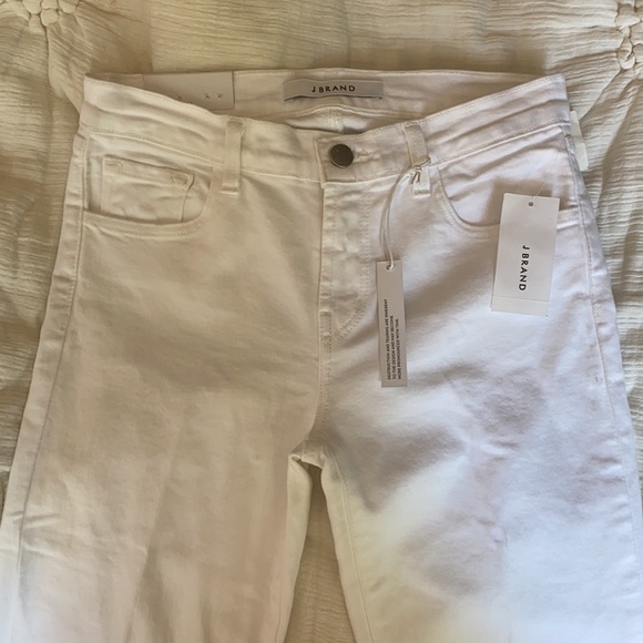 New J Brand Selena Mid Rise Crop lace white Jeans - Picture 8 of 10